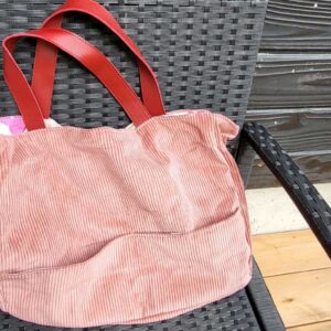 Sac en velours léger rose