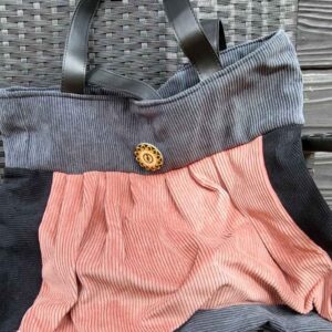 Grand sac en velours tricolore